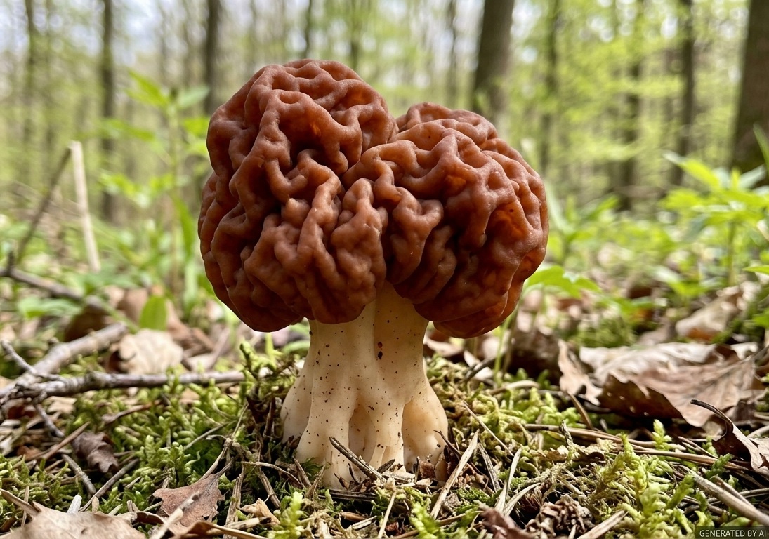 Frühjahrslorchel - Bild exemplarisch. KI generiert. 